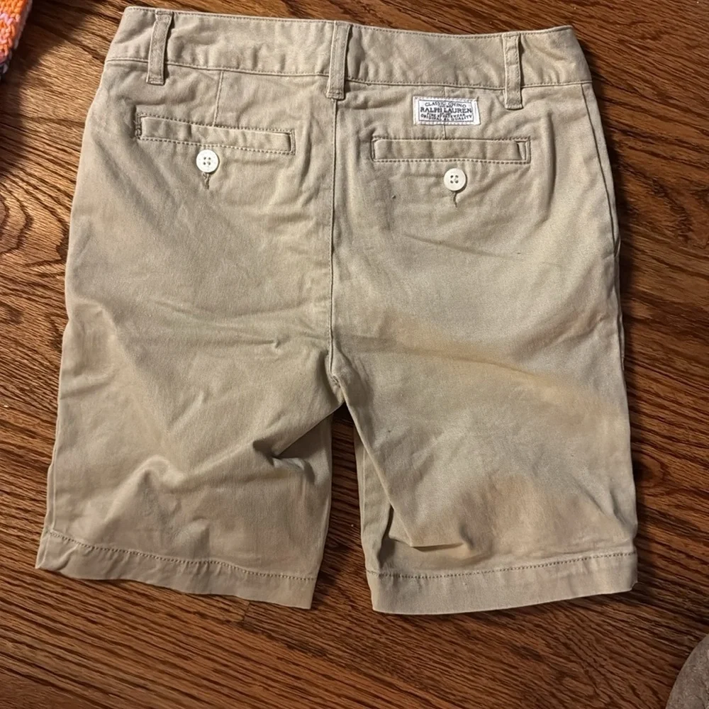 Ralph Lauren girls khaki shorts size 8 EUC